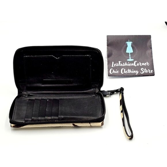Loeffler Randall Women's Zebra Print Hair Calf Leather Wristlet Clutch 401 - Picture 11 of 14